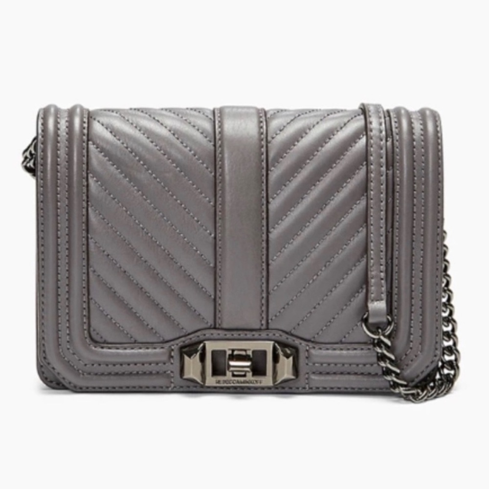 Rebecca Minkoff Chevron Quilted Small Love Crossbody Bag